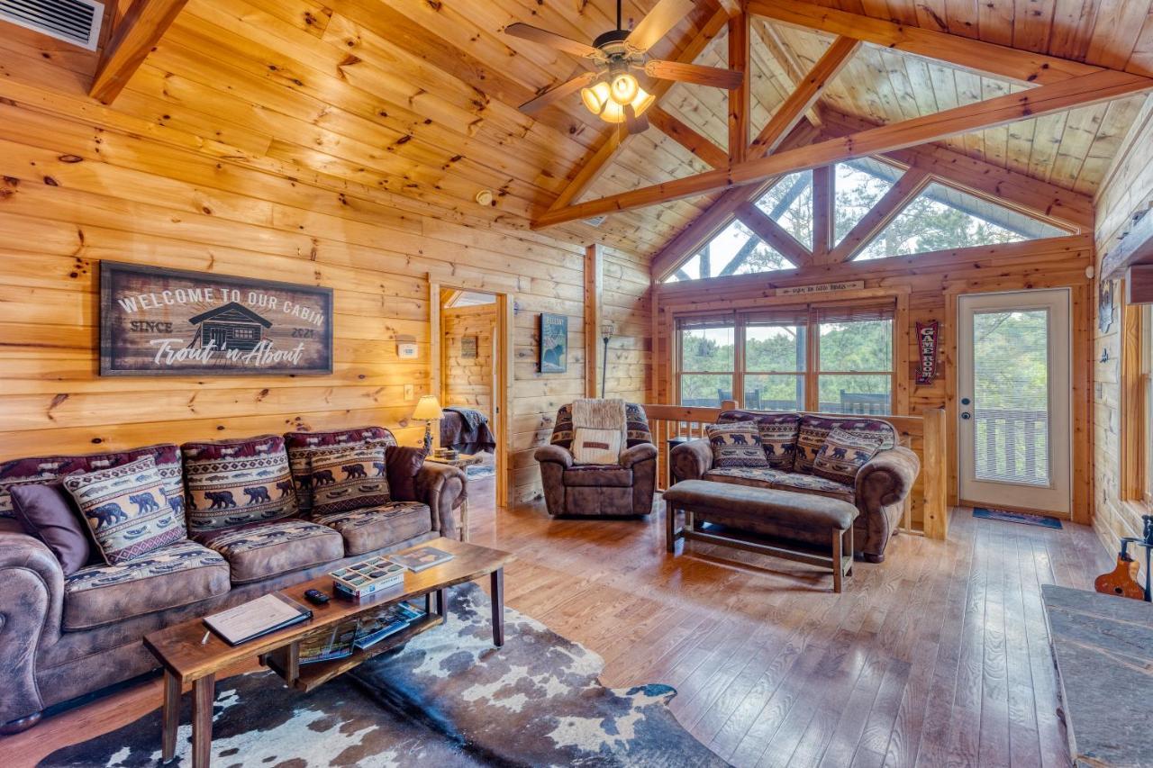 Trout N' About Your Blue Ridge Mountains Retreat, Hot Tub + Game Room! Ellijay Bagian luar foto